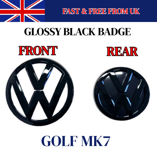 Gloss black front - gloss, badge