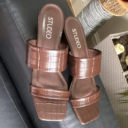 Studio womens brown croc - studio,