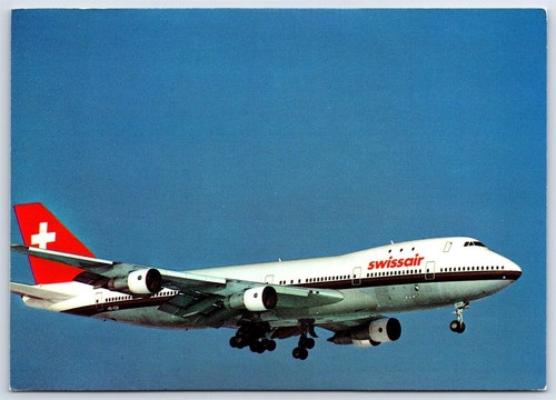 Airplane postcard swissair - postcard,