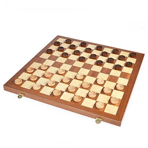 15inch checkers folding - checkers, wooden