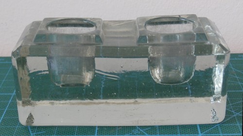 Antique glass inkwell ink - antique,