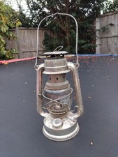 Vintage Feuerhand 275 Baby Storm Paraffin Lantern Lamp Suprax Glass
