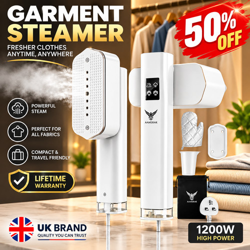 Garment steamer iron - 2-in-1,