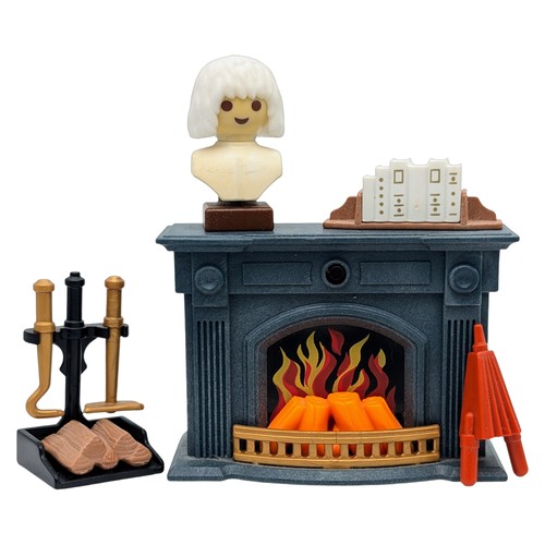 Playmobil fireplace black