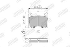 JURID 571532J BRAKE PAD SET