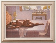 Hubert E. Marshall (b.1920) - 20th Century Oil, Model Resting
