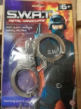 Toy Metal Handcuffs Silver for