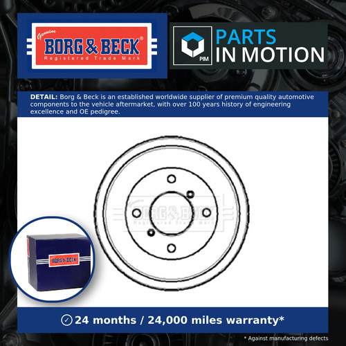 Brake drum bbr7027 borg - drum, &