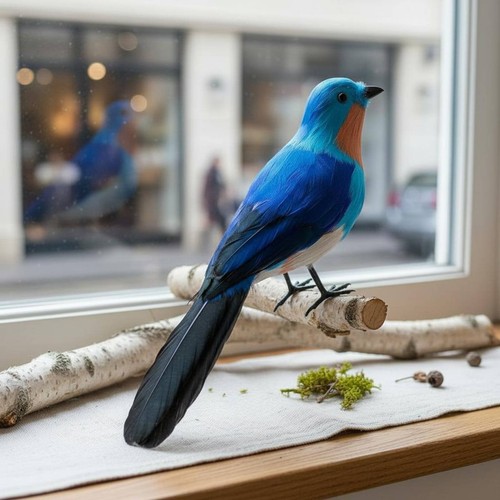 Feather magpie ornament - feather,