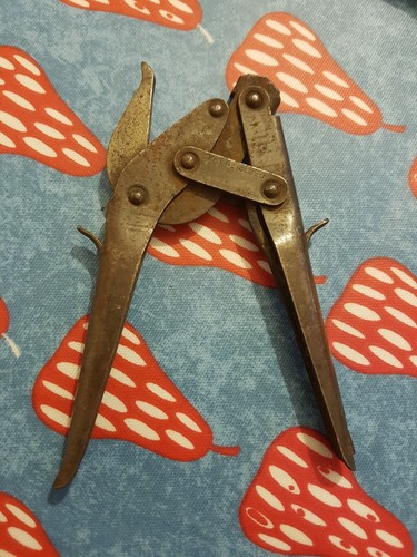 Antique camp tin opener - tin,