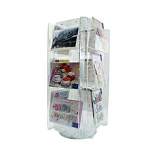 12 Pocket Greeting Card Stand - Rotating - Multi Size Cards Acrylic (DS47)