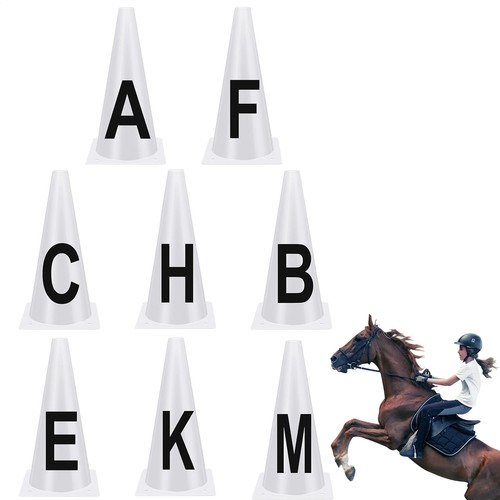Dressage cones with - cones, letters