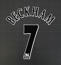 BECKHAM #7 1997-2007 Player Size Premier League Black Nameset Lextra