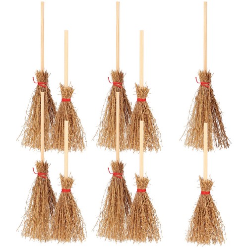 Pcs small handmade brooms - 10,