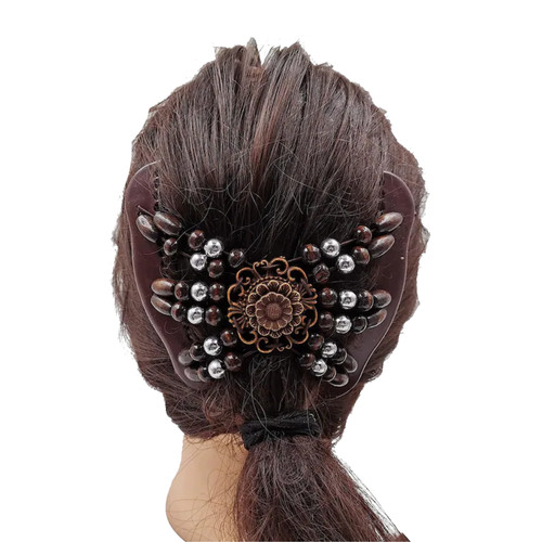 Wooden bead floral resin - wooden,