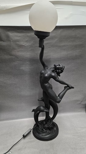Art deco nude lady lamp - deco,