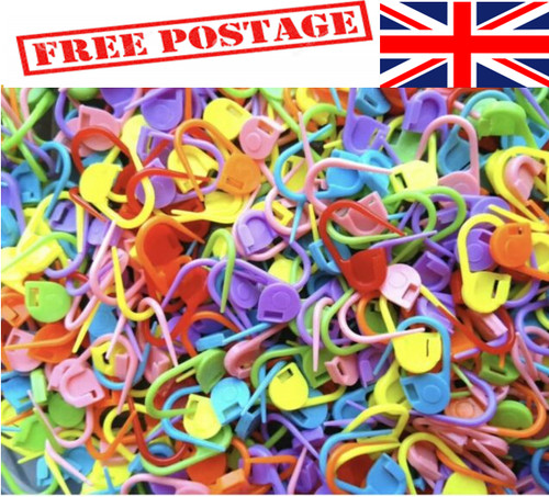 Plastic stitch marker clips - stitch,