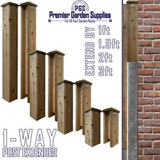 Post Extenders 1-way Start/End Timber/Concrete Garden Fence Panel Extension