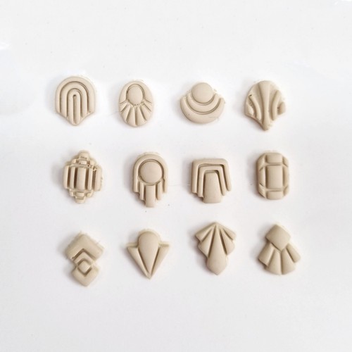 Art deco stud cutters polymer - art,