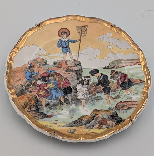 Antique wall plate - antique, edwardian