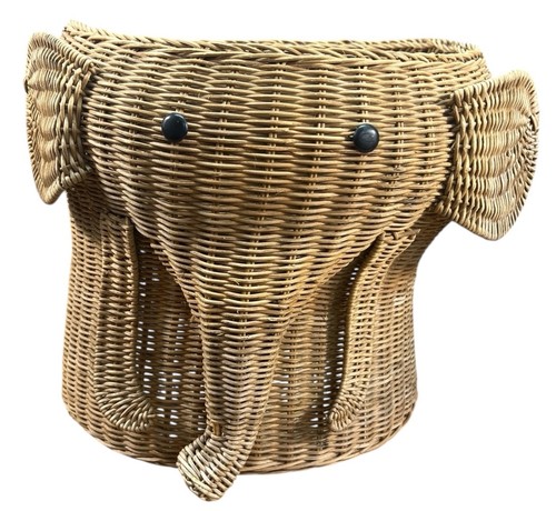 Vtg 1970 wicker rattan - wicker,