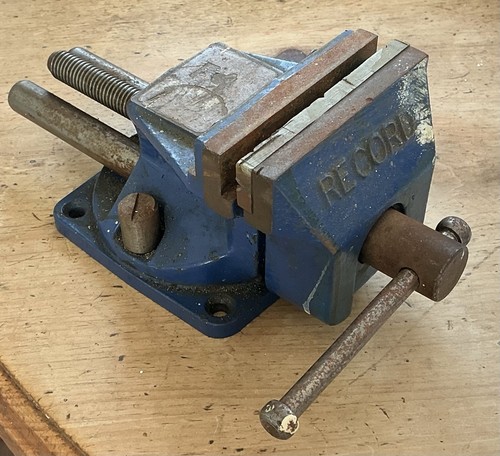 Vintage record vice - vice, metal