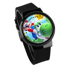 Super Mario Wrist Watch Touch Screen Luminous LED Anime Cartoon Watch Boxed Gift