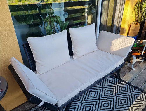 Rattan sofa set - sofa, folding