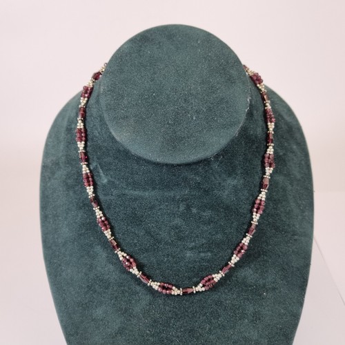 Vintage silver and - silver, maroon
