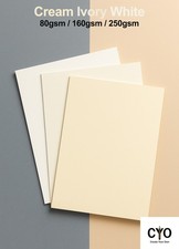 A4 Cream Ivory White Paper &