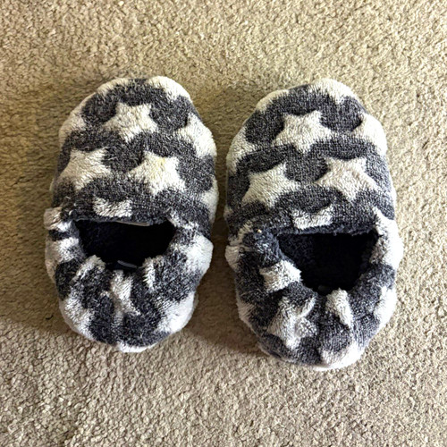 Grey white star print - grey/white,