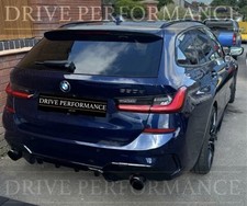 2 X GLOSS BLACK CARBON FIBRE AKRAPOVIC EXHAUST TIPS 4” BMW G20 G21 320 330 I E D