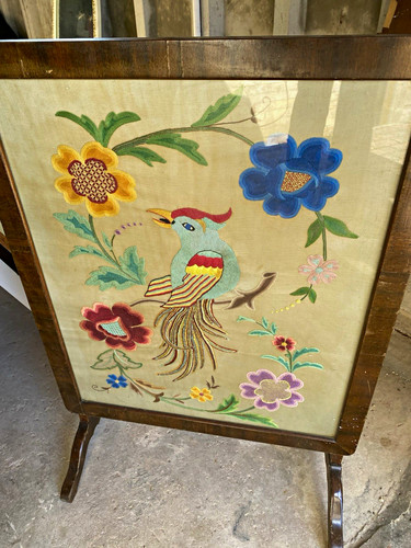 Wood framed fire - fire, screen