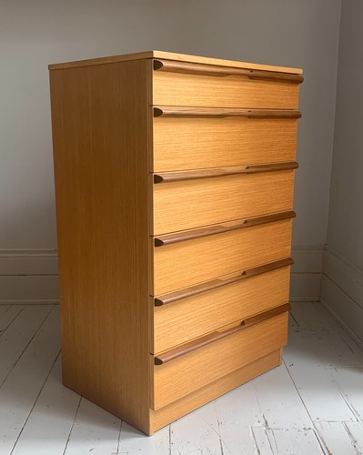 Mid century teak six drawer - teak,