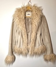 Urban Outfitters Afghan Jacket Size M Britney Y2K Penny Lane Faux Pile Shearling