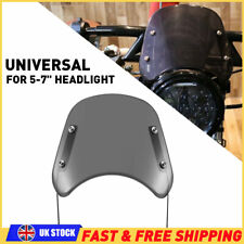 1Pc Motorcycle Windshield Smoke Windscreen Flyscreen with Mount Bracket UK NEW