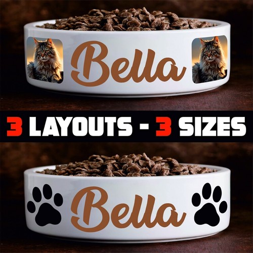 Personalised cat bowl with - cat,