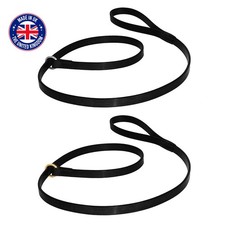 Leather dog slip leads Lurcher