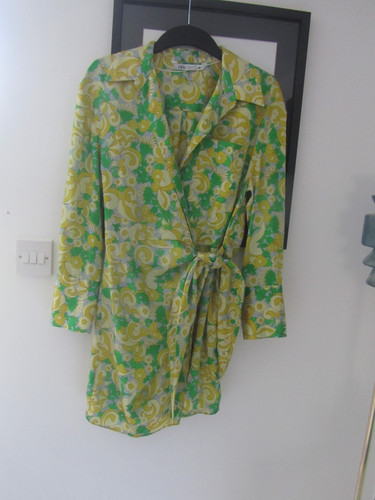Zara green yellow retro - retro, print