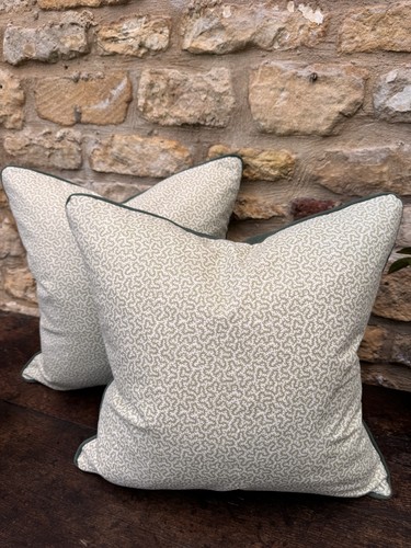 Pair handmade cushion - of,