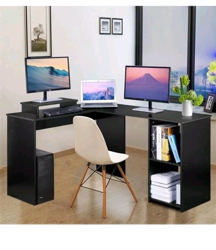 Computer corner desk - desk, monitor