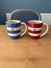 T G Green Cornishware 2x CORONATION OF KING CHARLES Limited Edition 12oz Mugs