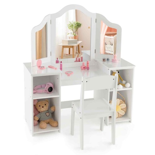 Costway kids vanity - table, and