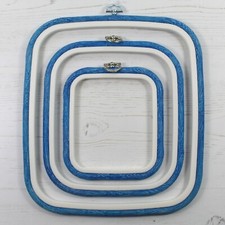 Nurge Embroidery Flexi Hoop Square Cross Stitch Display Blue in 3 Sizes