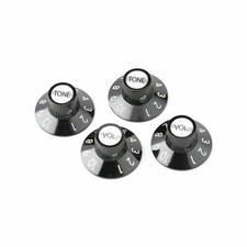 Fender 72 Telecaster Custom Witch Hat Style Knobs Set of 4 (Black)