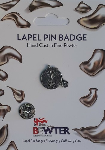 Penny farthing bicycle pin - penny,