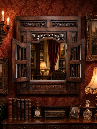 Rare antique wall mirror - rare,