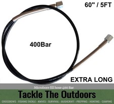 Air Rifle 60" Fill Hose 5Ft Filling Whip PCP Dive Bottle Cylinder Charging Pump