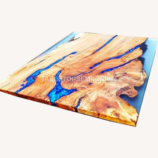 Ocean Resin Acacia Wood Epoxy Dining Tables Collectible Handmade Royal Furniture