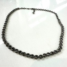 SWAROVSKI Imber Tennis Necklace Grey Ruthenium Round Cut Crystals RRP £220